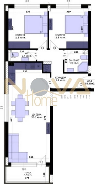 Satılık  2 yatak odası Varna , Kaysieva gradina , 97 metrekare | 15166601 - görüntü [2]