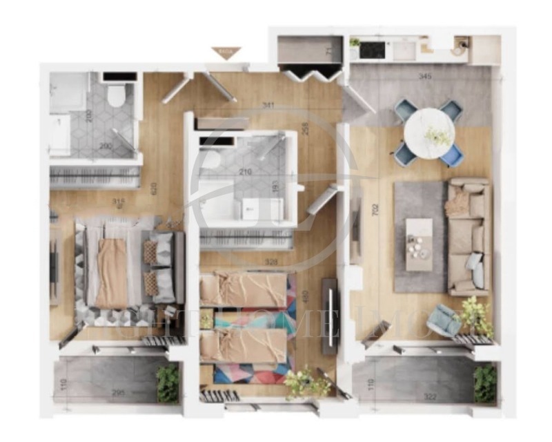 En venta  2 dormitorios Plovdiv , Trakiya , 106 metros cuadrados | 52872368 - imagen [13]