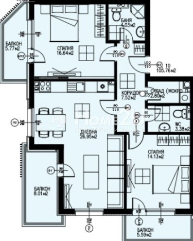 Продава 3-СТАЕН, гр. София, Драгалевци, снимка 8 - Апартаменти - 53463041