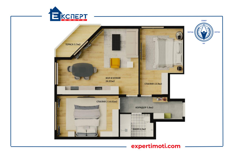 Продава 3-СТАЕН, гр. Пловдив, Кючук Париж, снимка 9 - Aпартаменти - 47924070