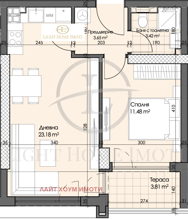 Продаја  1 спаваћа соба Пловдив , Гагарин , 66 м2 | 59576536 - слика [4]