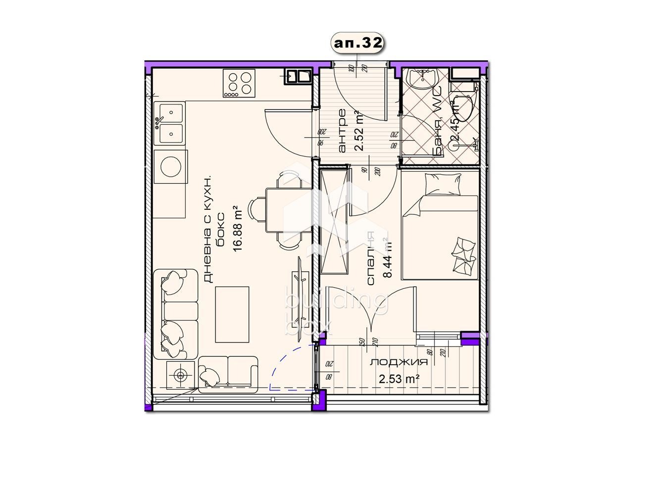 Продава 2-СТАЕН, гр. Шумен, Добруджански, снимка 2 - Апартаменти - 54914812