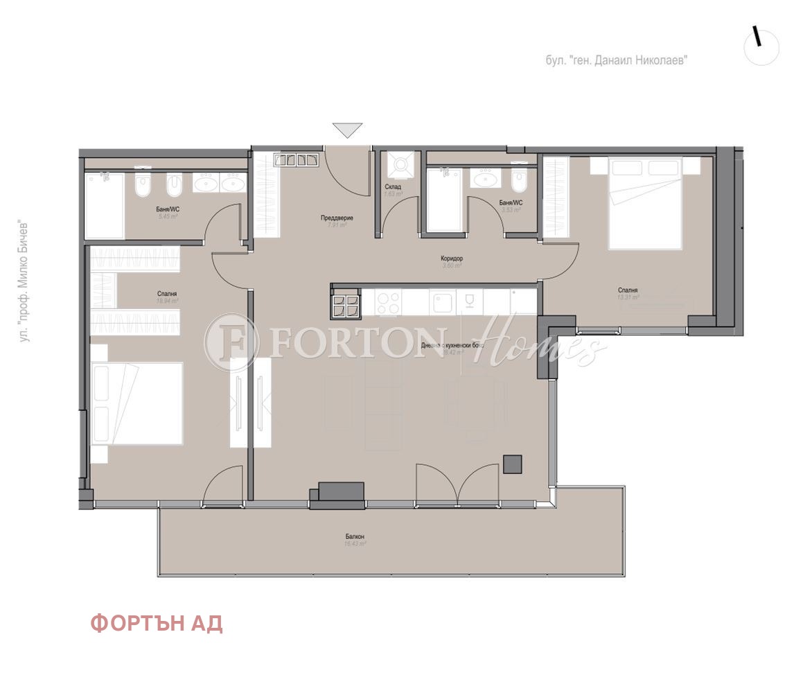 Продава 3-СТАЕН, гр. София, Оборище, снимка 2 - Апартаменти - 54613067