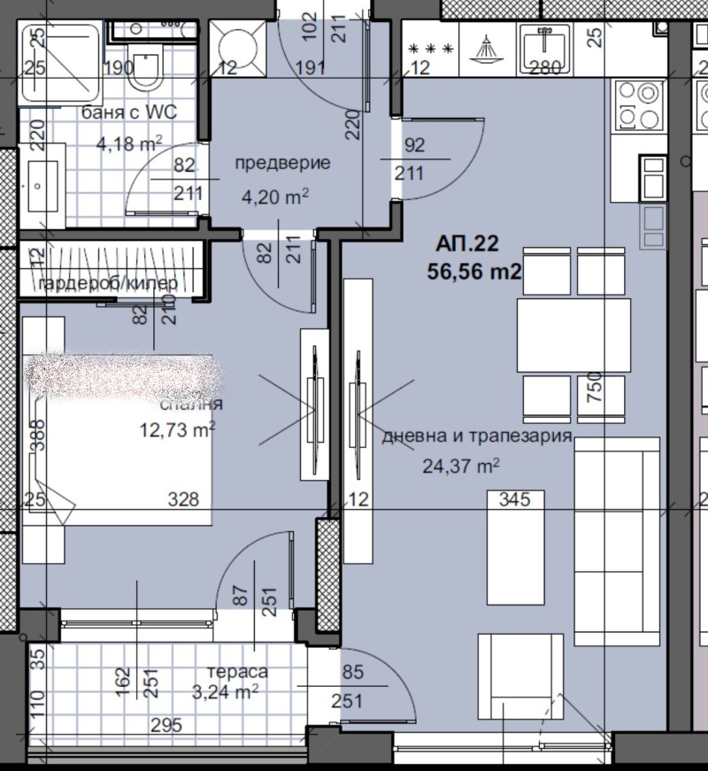 Продава 2-СТАЕН, гр. Пловдив, Тракия, снимка 11 - Апартаменти - 53077050