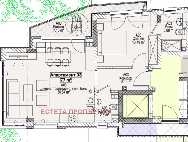 Продава  2-стаен град София , Драгалевци , 90 кв.м | 13598212 - изображение [2]