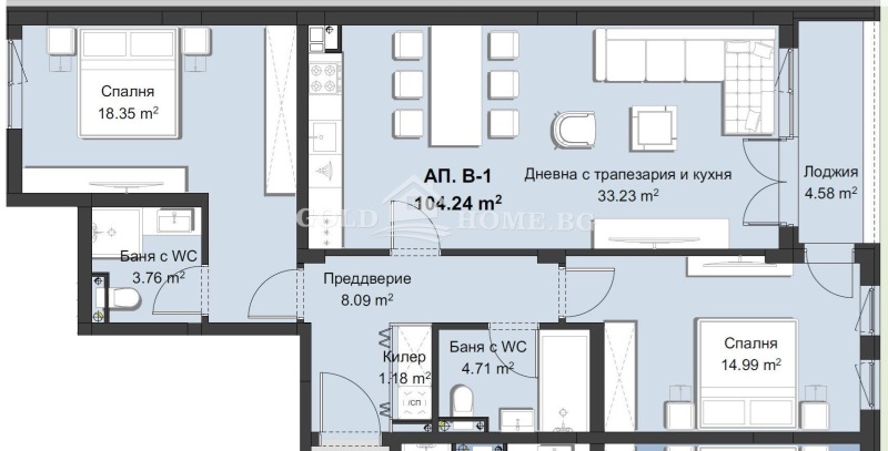 Te koop  2 slaapkamers Plovdiv , Christo Smirnenski , 121 m² | 76289451 - afbeelding [4]