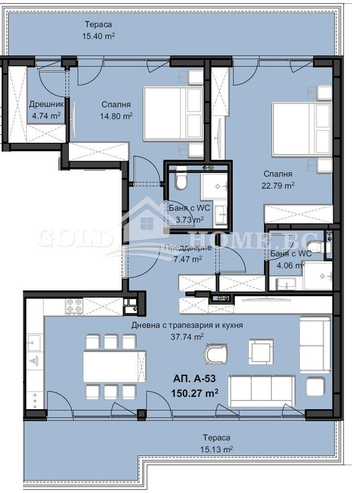 Na prodej  2 ložnice Plovdiv , Christo Smirnenski , 121 m2 | 76289451 - obraz [9]