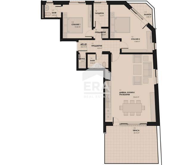 На продаж  2 спальні София , Лагера , 146 кв.м | 89518109 - зображення [4]