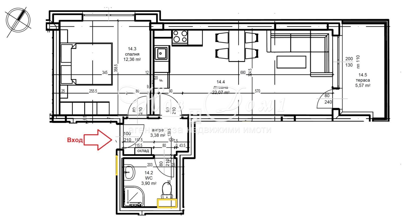 Продава 2-СТАЕН, гр. София, Малинова долина, снимка 5 - Апартаменти - 56294518