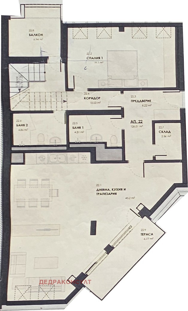 Продава МЕЗОНЕТ, гр. София, Лагера, снимка 2 - Апартаменти - 56476729