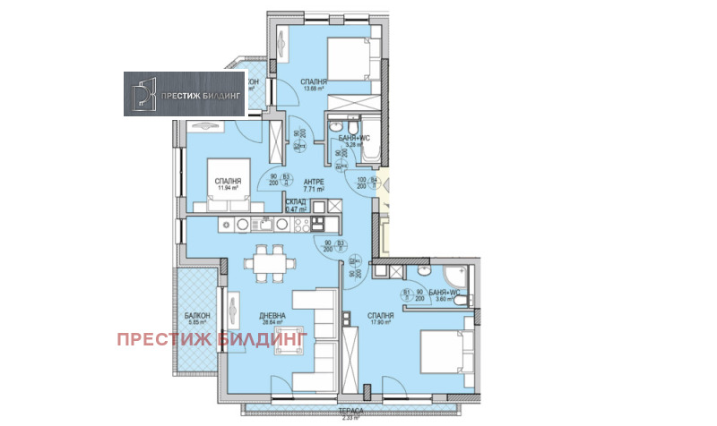 Продава 4-СТАЕН, гр. София, Кръстова вада, снимка 2 - Апартаменти - 52402494