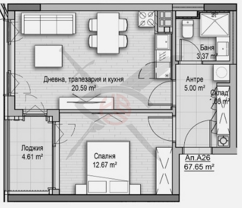 Продава 2-СТАЕН, гр. София, Хладилника, снимка 1 - Aпартаменти - 48125984