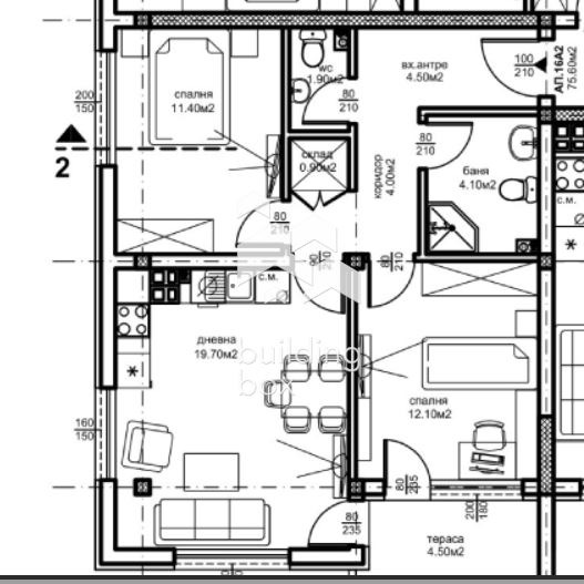 Till salu  2 sovrum Plovdiv , Jujen , 85 kvm | 52858555 - bild [13]