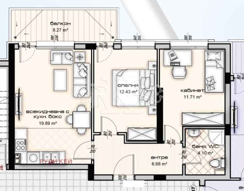 À vendre  2 chambres Varna , Kaisieva gradina , 92 m² | 20376432 - image [2]