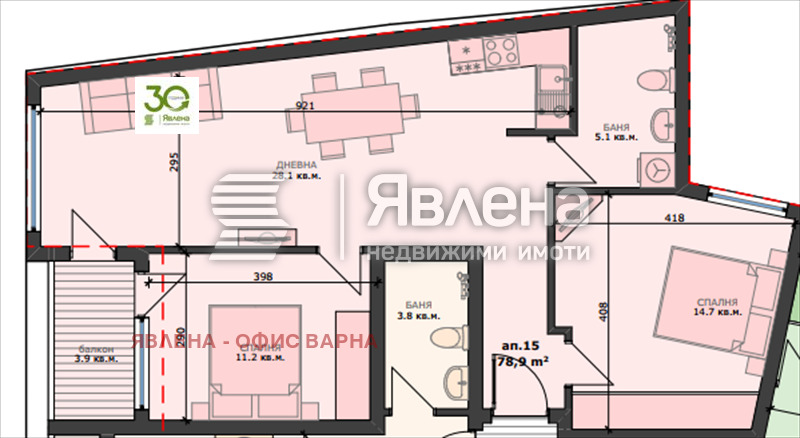 Продава 3-СТАЕН, гр. Варна, Погреби, снимка 2 - Апартаменти - 55040426