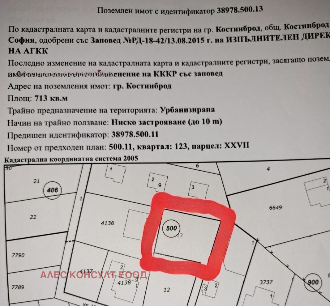 Продава ПАРЦЕЛ, гр. Костинброд, област София област