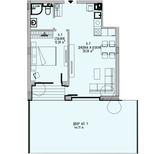 Продава  2-стаен град София , Малинова долина , 103 кв.м | 86973289 - изображение [3]