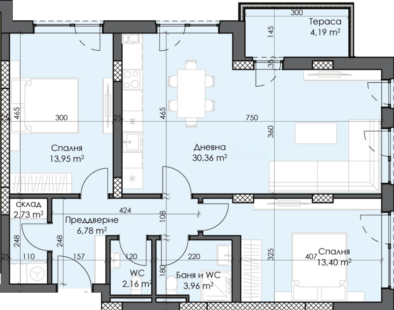 In vendita  2 camere da letto Plovdiv , Trakiia , 114 mq | 85916632 - Immagine [2]