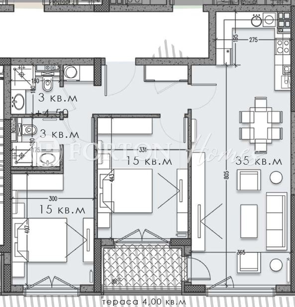 Продава 3-СТАЕН, гр. София, Кръстова вада, снимка 4 - Апартаменти - 53365929