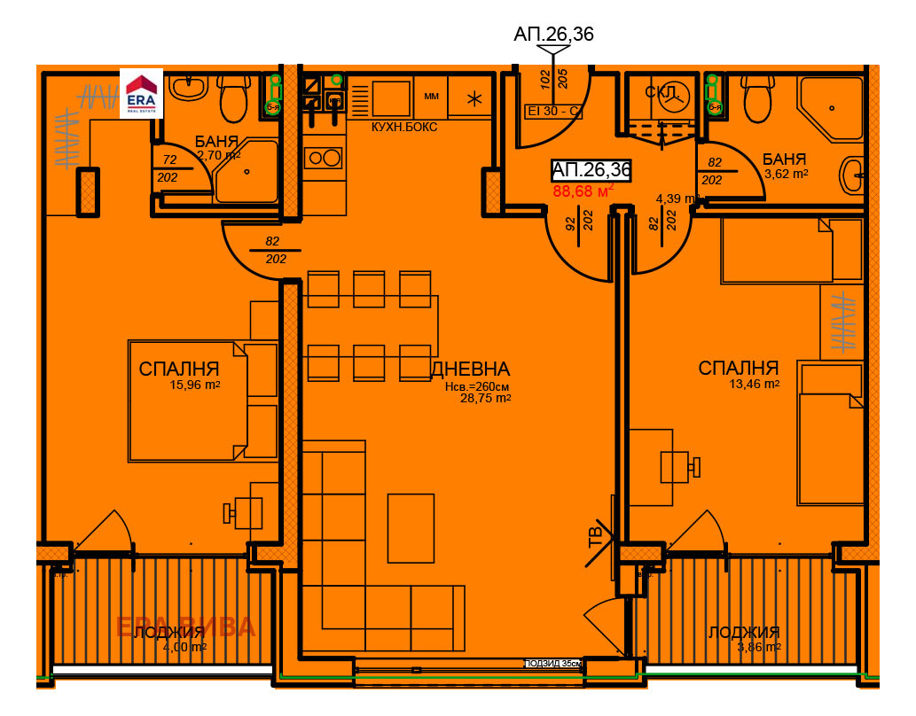 Продава 3-СТАЕН, гр. Благоевград, Широк център, снимка 2 - Апартаменти - 54339858