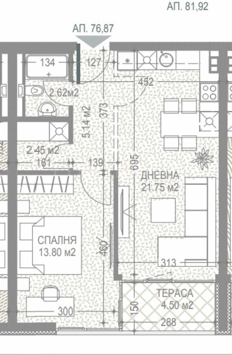 Продава 2-СТАЕН, гр. София, Малинова долина, снимка 2 - Aпартаменти - 48981383