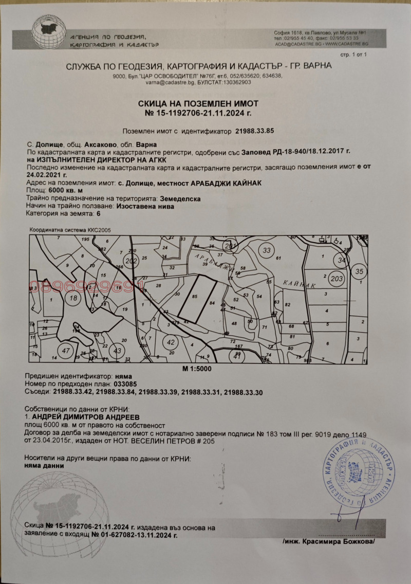 Продава  Парцел, област Варна, с. Долище • 30 000 лв. • ID 34072106 — holmes.bg - [1] 