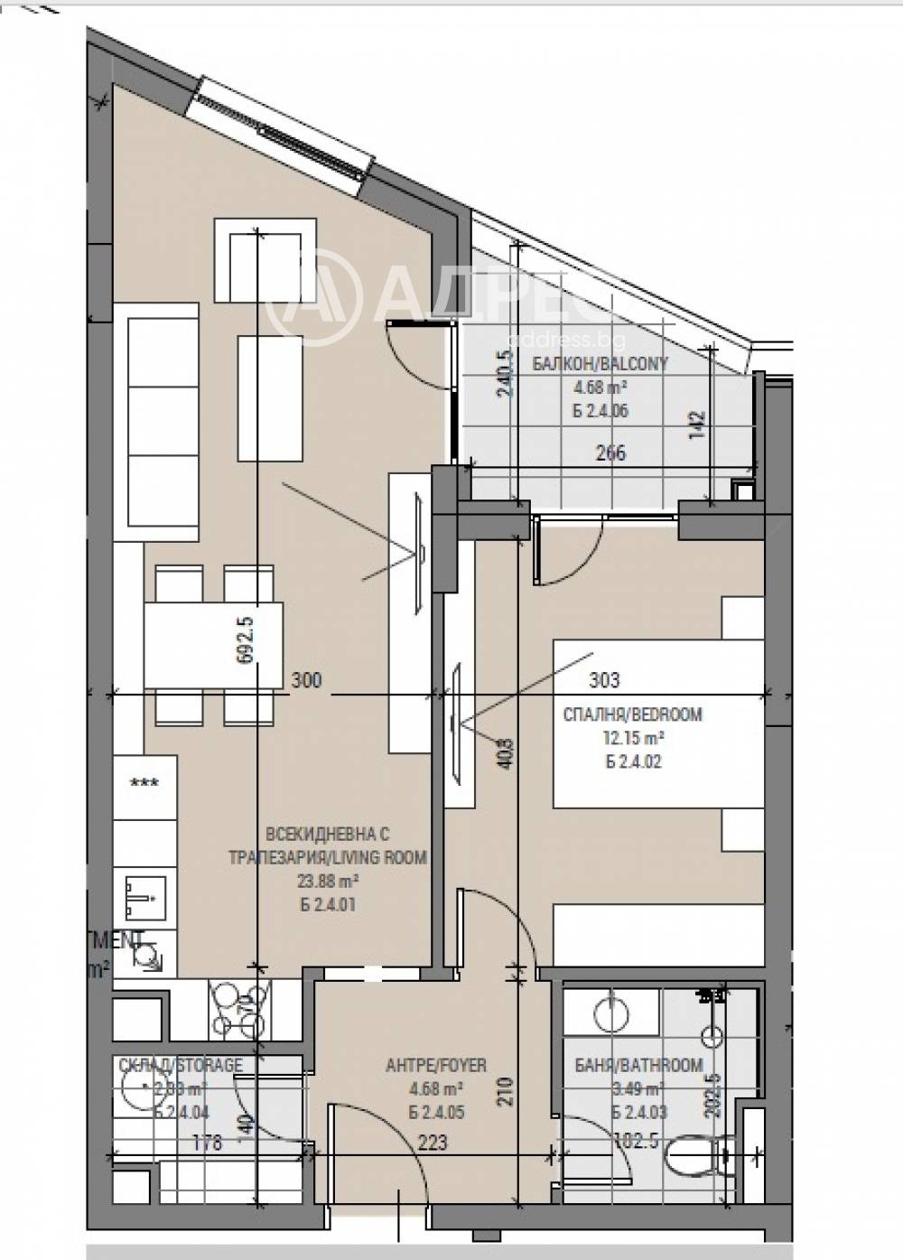 Продава 2-СТАЕН, гр. София, Овча купел, снимка 3 - Апартаменти - 54343238