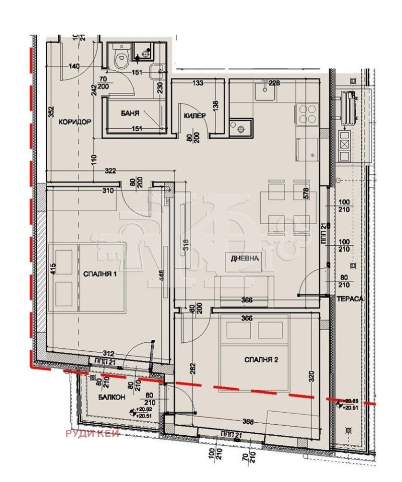 Myytävänä  2 makuuhuonetta Varna , Levski 2 , 97 neliömetriä | 58977610 - kuva [2]
