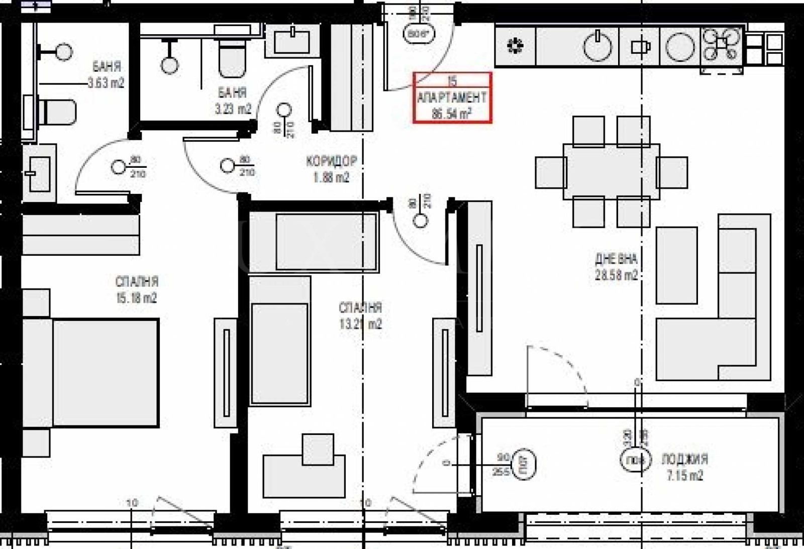 Продава 3-СТАЕН, гр. София, с. Панчарево, снимка 2 - Апартаменти - 55629106