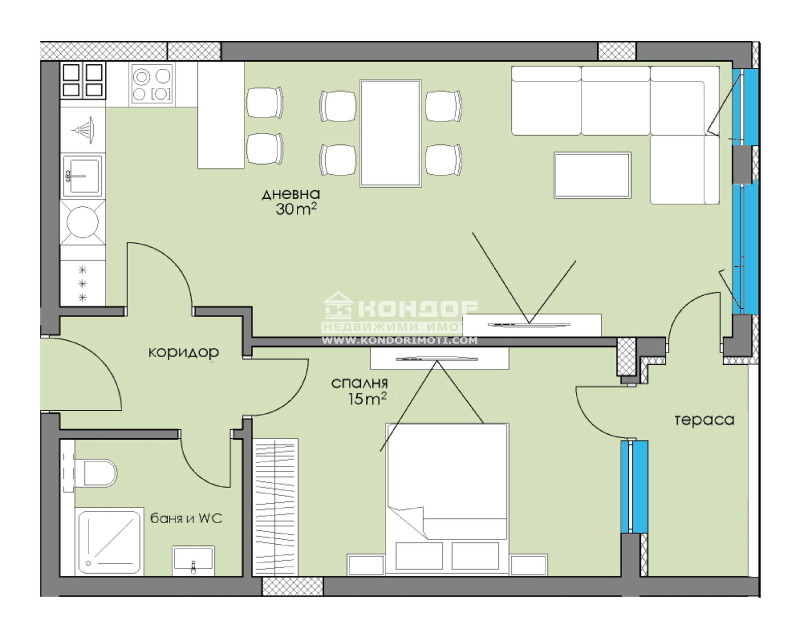 In vendita  1 camera da letto Plovdiv , Vastanicheski , 79 mq | 42720393 - Immagine [2]