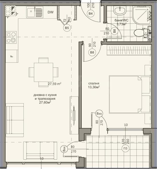Продава 2-СТАЕН, гр. Варна, Младост 2, снимка 10 - Апартаменти - 54365229