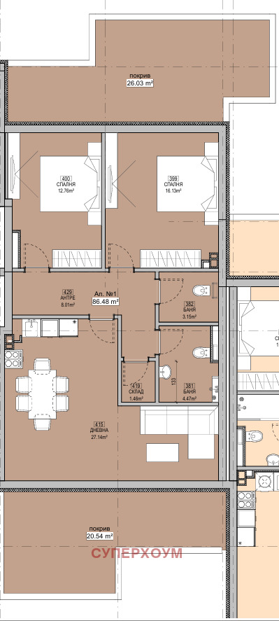For Sale  2 bedroom Sofia , Vitosha , 95 sq.m | 23077104 - image [2]