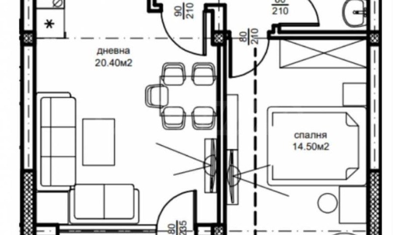 Продава 2-СТАЕН, гр. Пловдив, Остромила, снимка 8 - Апартаменти - 53469281