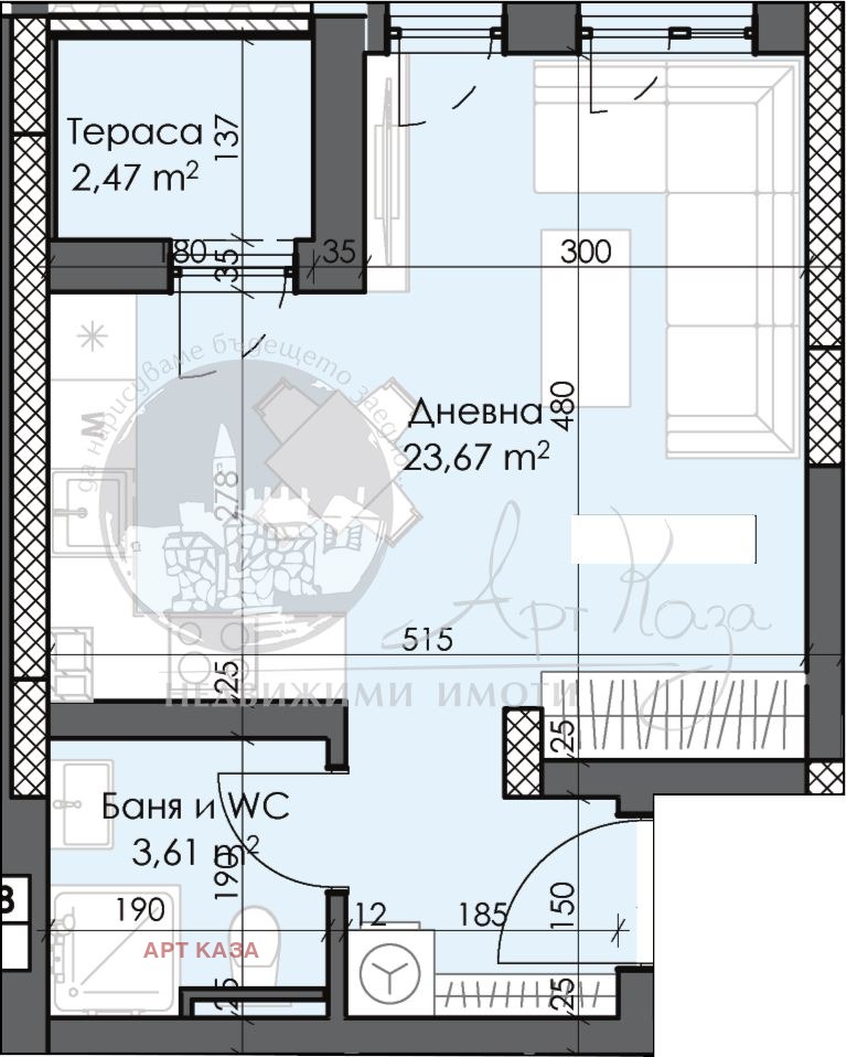 Продава 1-СТАЕН, гр. Пловдив, Тракия, снимка 1 - Aпартаменти - 49545028