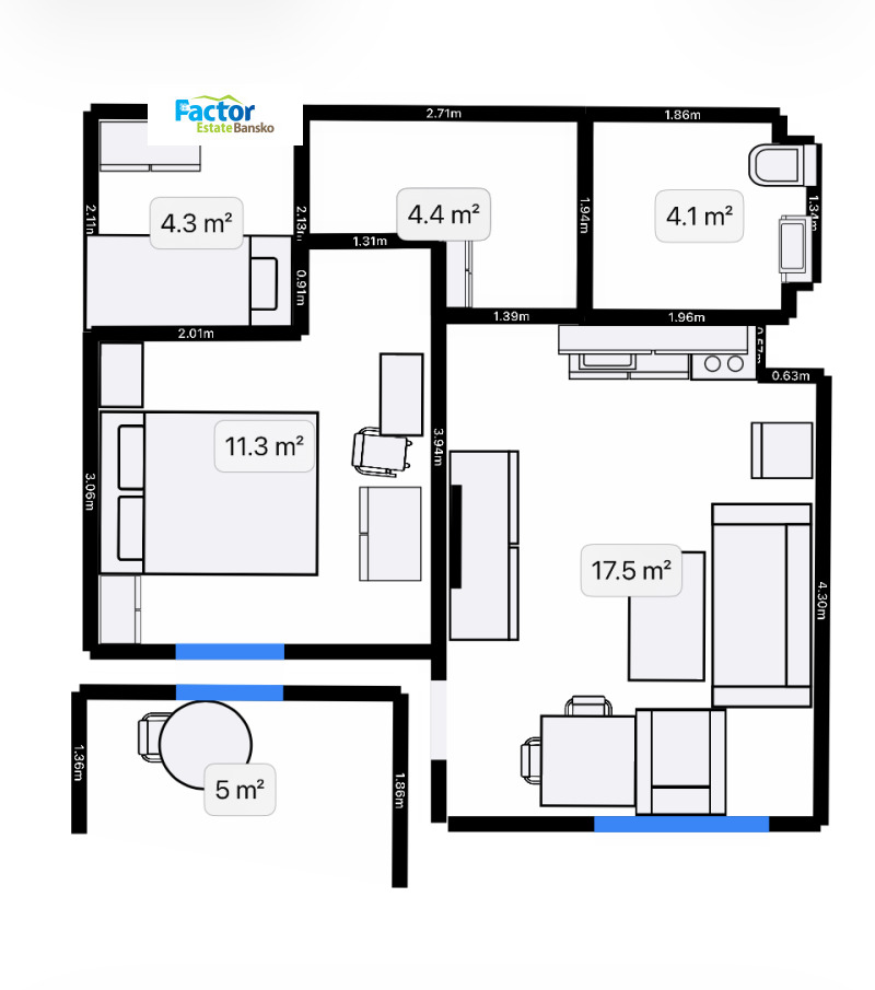 Продава 3-СТАЕН, гр. Банско, област Благоевград, снимка 11 - Апартаменти - 53484661
