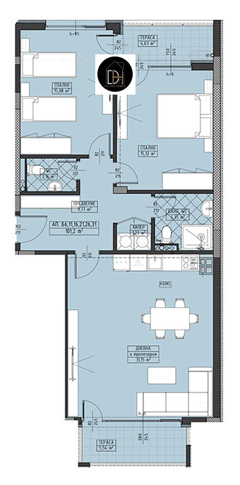 Продава 3-СТАЕН, гр. Пловдив, Христо Смирненски, снимка 10 - Апартаменти - 55445294