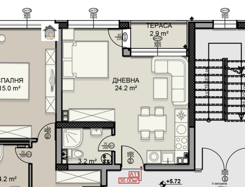 En venta  1 dormitorio Sofia , Darvenitsa , 47 metros cuadrados | 62016846 - imagen [2]