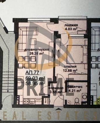 Продава  2-стаен град Бургас , Славейков , 69 кв.м | 46846440 - изображение [2]