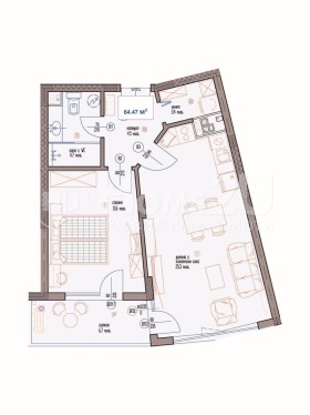 1 soverom Briz, Varna 12