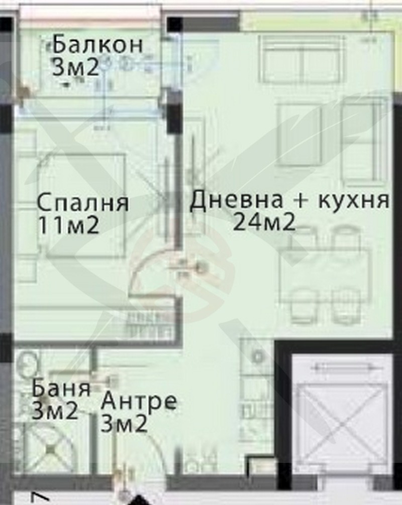 Продава 2-СТАЕН, гр. София, Модерно предградие, снимка 1 - Aпартаменти - 48666213