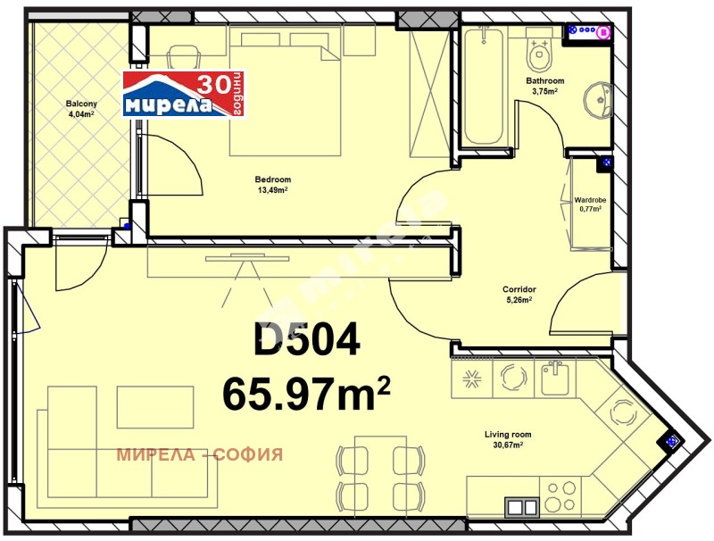 Продава  2-стаен, град София, Полигона •  180 087 EUR • ID 24203962 — holmes.bg - [1] 
