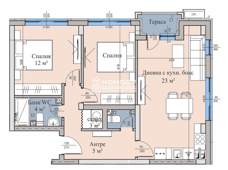 In vendita  2 camere da letto Plovdiv , Vastanicheski , 97 mq | 23580292 - Immagine [2]