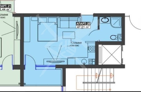 Продава  1-стаен град Бургас , Братя Миладинови , 47 кв.м | 48591438
