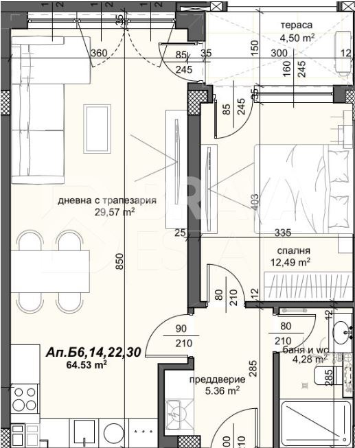 Продава 2-СТАЕН, гр. Пловдив, Тракия, снимка 5 - Апартаменти - 54268607