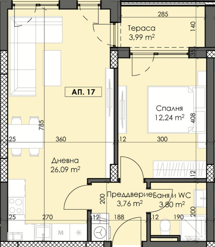 Продава 2-СТАЕН, гр. Пловдив, Тракия, снимка 2 - Aпартаменти - 48422784