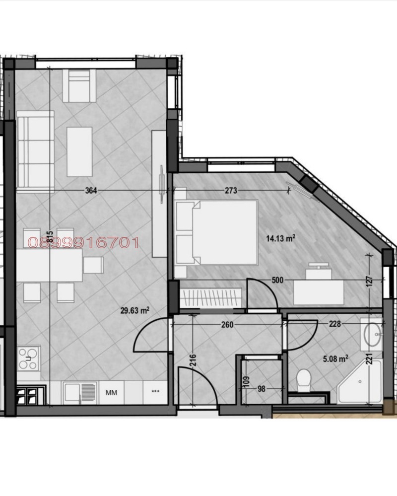 In vendita  1 camera da letto Sofia , Mladost 4 , 71 mq | 89506460