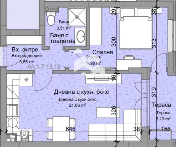 Продава 2-СТАЕН, гр. Пловдив, Остромила, снимка 5 - Апартаменти - 53779268