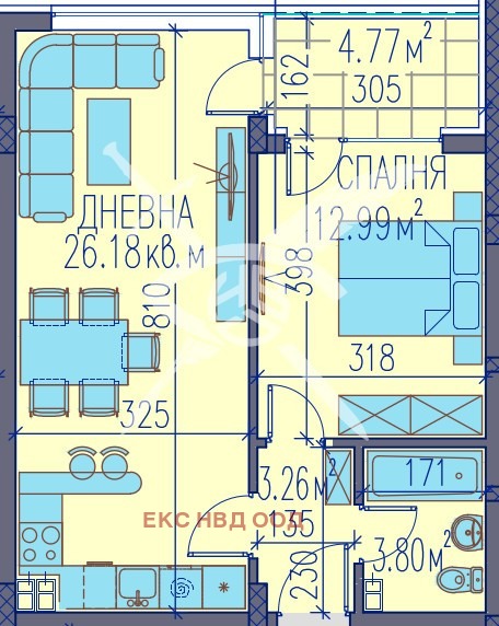 Til salg  1 soveværelse Plovdiv , Izgrev , 68 kvm | 85425772