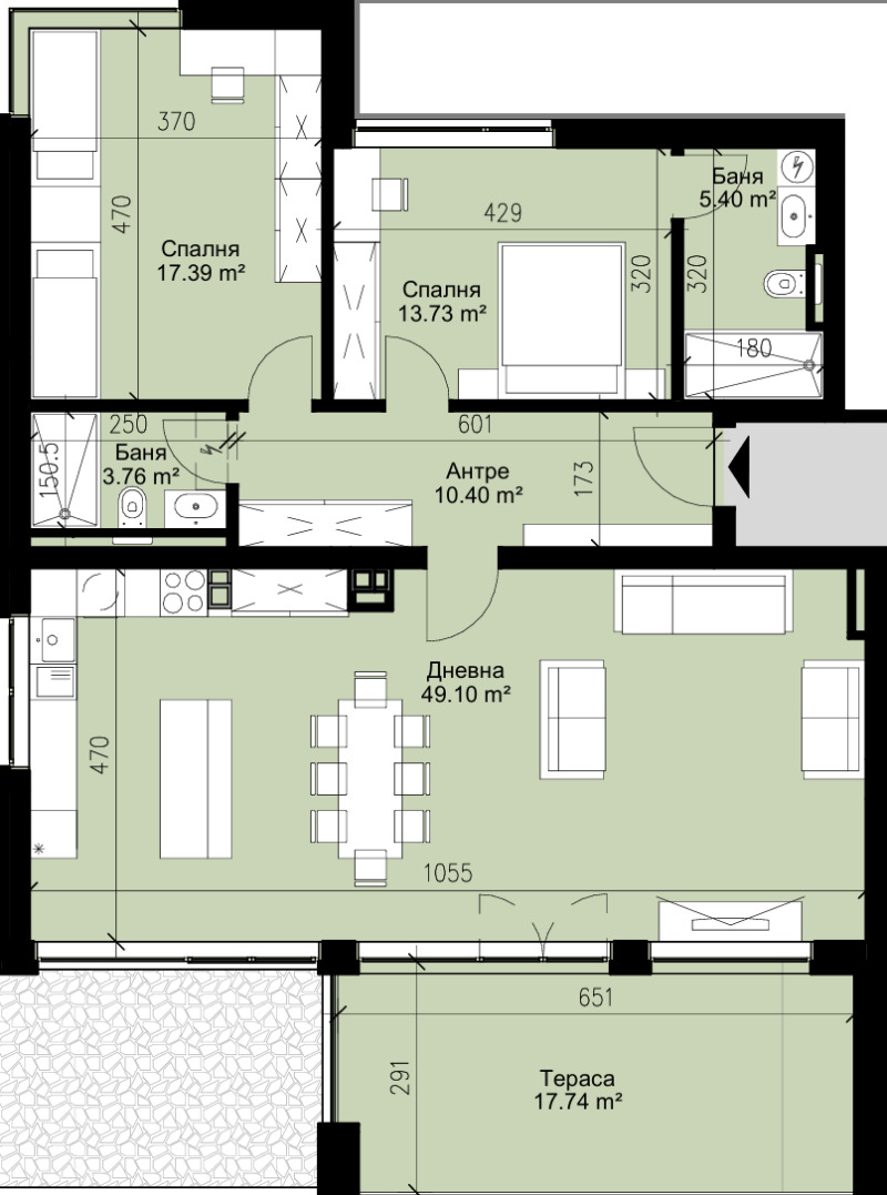 Продава 3-СТАЕН, гр. Варна, Бриз, снимка 2 - Aпартаменти - 49226037