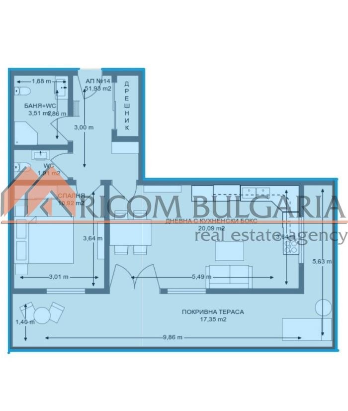 Προς πώληση  1 υπνοδωμάτιο Βαρνα , Βηνητσα , 74 τ.μ | 54616828 - εικόνα [10]